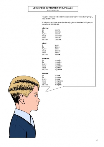 verbes, conjugaison, verbs, French, comic strip, français, bande dessinée
