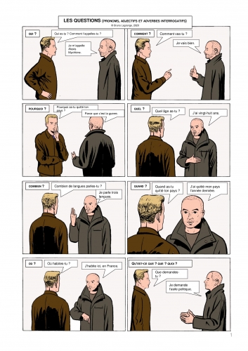 questions, grammaire, grammar, français, French, bande dessinée, comic strip