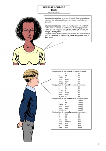 passé composé, verbes, verbs, français, French