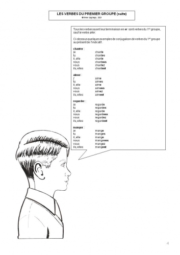 premier groupe,verbes,français,bande dessinée,comic strip,french
